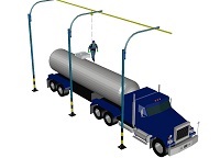Projeto de linha de vida fixa (céu aberto) para enlonamento, carga e descarga de caminhão